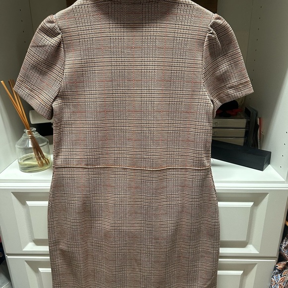 Loft  Brown Plaid Dress - Picture 9 of 10
